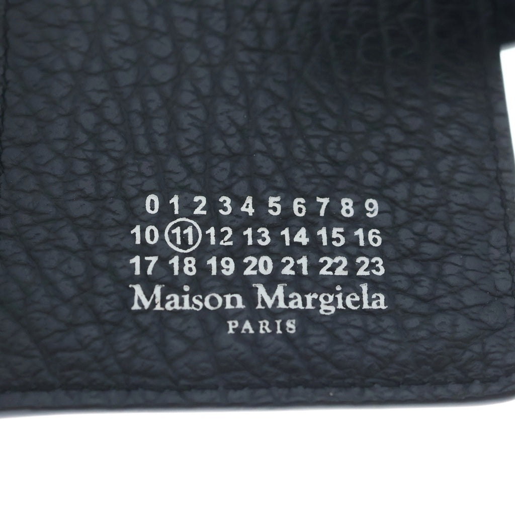 Maison Margiela(メゾンマルジェラ) 4ステッチ ジップウォレット レザー コインケース 財布 ブラック SA1VX0019