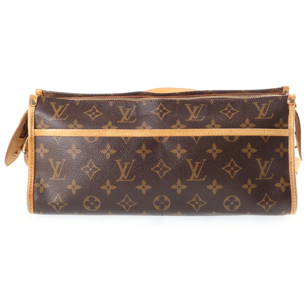 LOUIS VUITTON(ルイヴィトン) モノグラム ポパンクール ロン PVC レザー ショルダーバッグ ブラウン M40008 レディース
