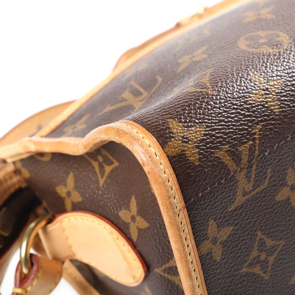 LOUIS VUITTON(ルイヴィトン) モノグラム ポパンクール ロン PVC レザー ショルダーバッグ ブラウン M40008 レディース