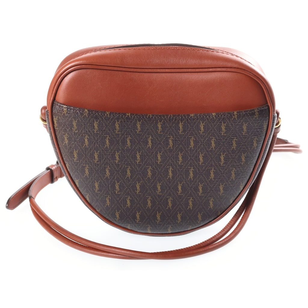 YVES SAINT LAURENT(イヴサンローラン) ル モノグラム クールバッグ カサンドラロゴ PVC レザー ショルダーバッグ ゴールド金具 ブラウン 675260 レディース
