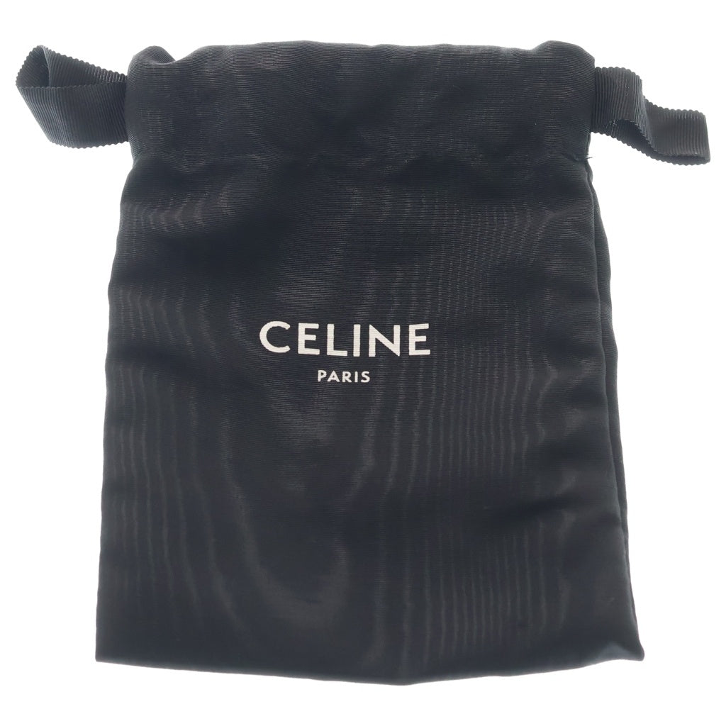 CELINE(セリーヌ) ロゴジャガード キャンバス レザー ショルダーストラップ ゴールド金具 ベージュ/ブラウン レディース