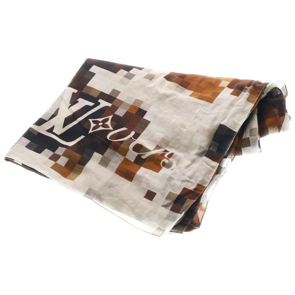 LOUIS VUITTON(ルイヴィトン) カウモフラージュ シルク混 ストール ブラウン/グレー M90705 レディース