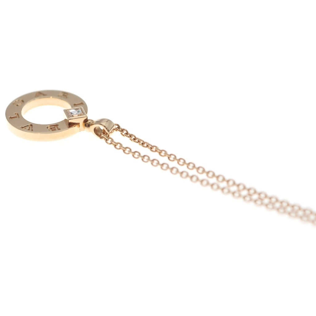 BVLGARI(ブルガリ) ブルガリブルガリ 1Pダイヤ ネックレス Au750PG 9.2g レディース