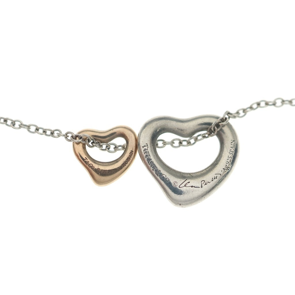 TIFFANY & Co.(ティファニー) エルサペレッティ ダブルオープンハートネックレス Ag925/Au750PG 2.5g レディース