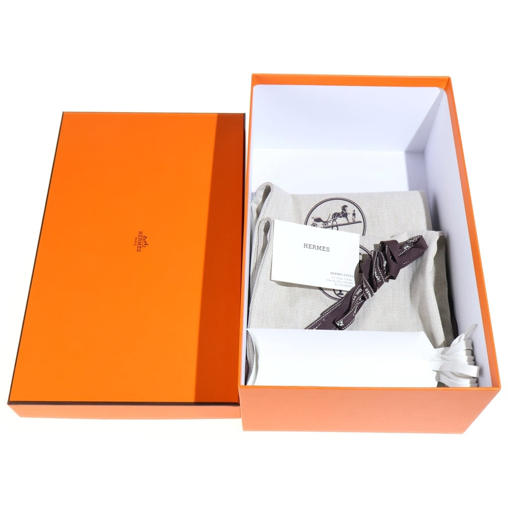 HERMES(エルメス) バウンシング スニーカー Hロゴ ローカット シューズ メッシュ スエード ネイビー/ホワイト
