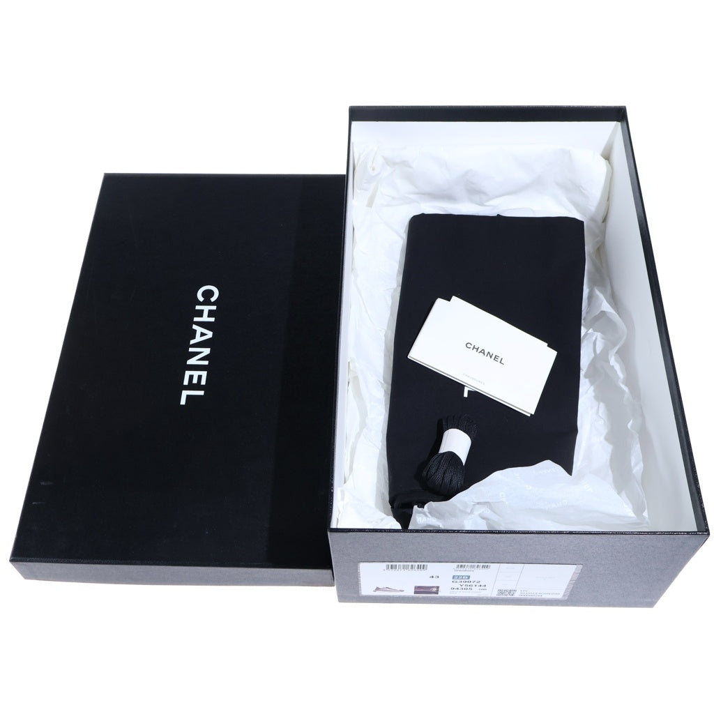 CHANEL(シャネル) ココマーク スエードレザー メッシュ ローカットシューズ スニーカー ブラック G39072