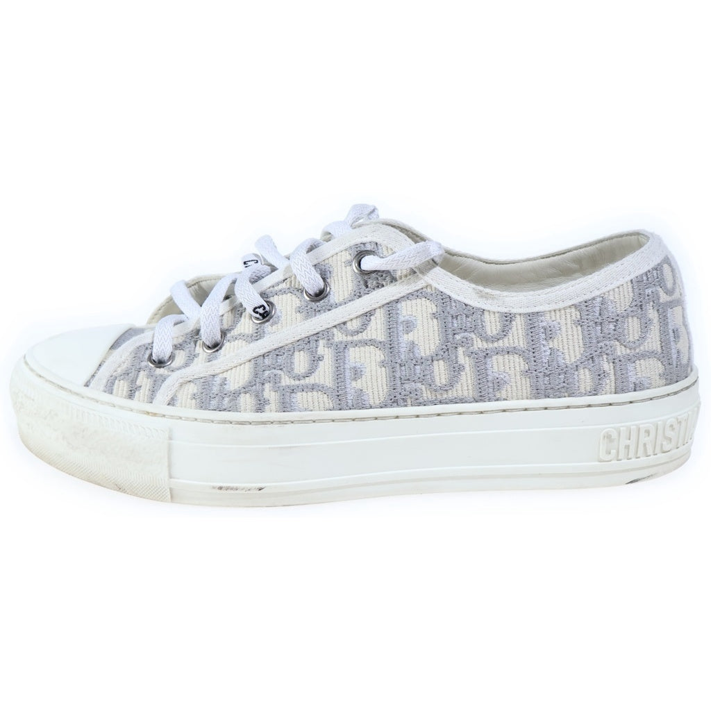Christian Dior(クリスチャンディオール) Walk'n'Dior ウォーキンディオール オブリーク ローカットスニーカー シューズ ベージュ/グレー KCK211OBE33G36 レディース