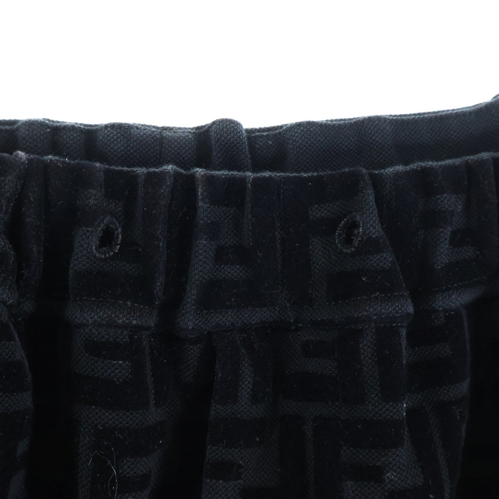 FENDI(フェンディ) ズッカ総柄 フロッキープリント トラック ジョガー パンツ ブラック 12CPF-22-2824 レディース
