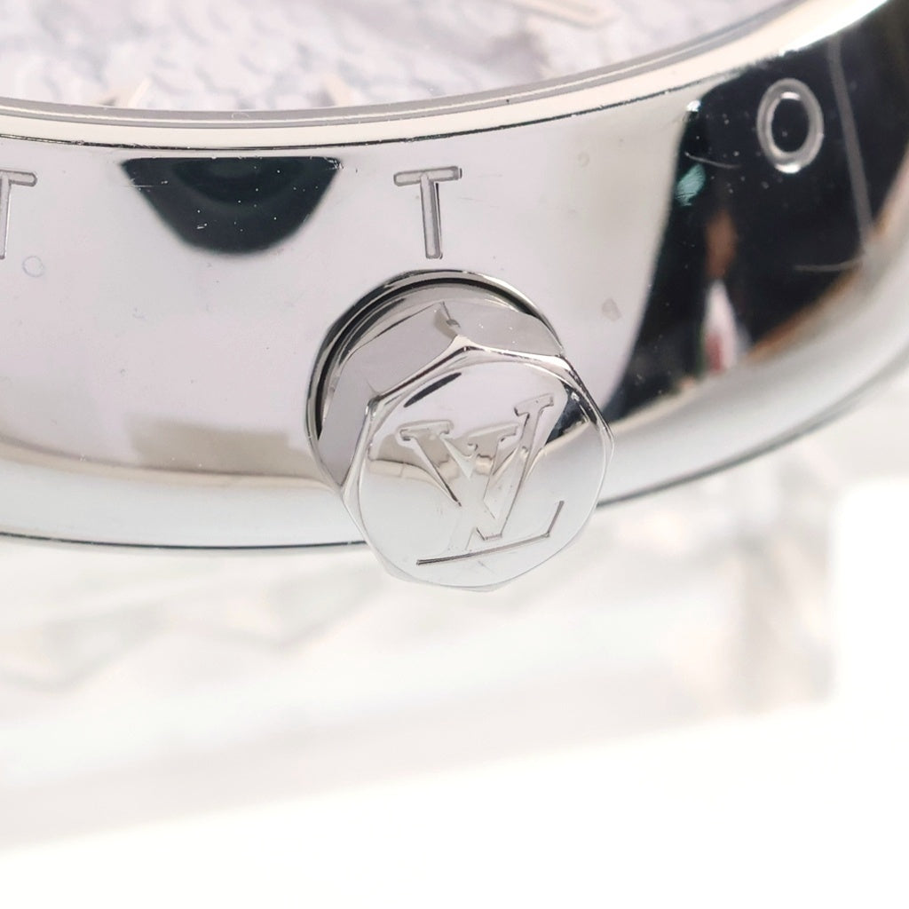 LOUIS VUITTON(ルイヴィトン) タンブールMM モノグラム・ホワイト文字盤 SS×ラバー/QZ QA116Z