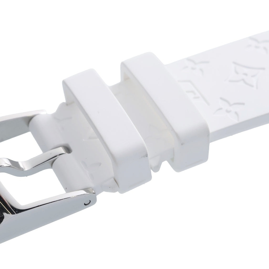 LOUIS VUITTON(ルイヴィトン) タンブールMM モノグラム・ホワイト文字盤 SS×ラバー/QZ QA116Z