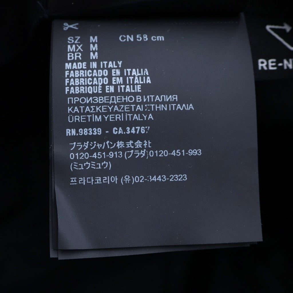 PRADA(プラダ) Re-Nylon リナイロン トライアングルロゴプレート ベースボールキャップ 帽子 ブラック ゴールド金具 1HC274 レディース