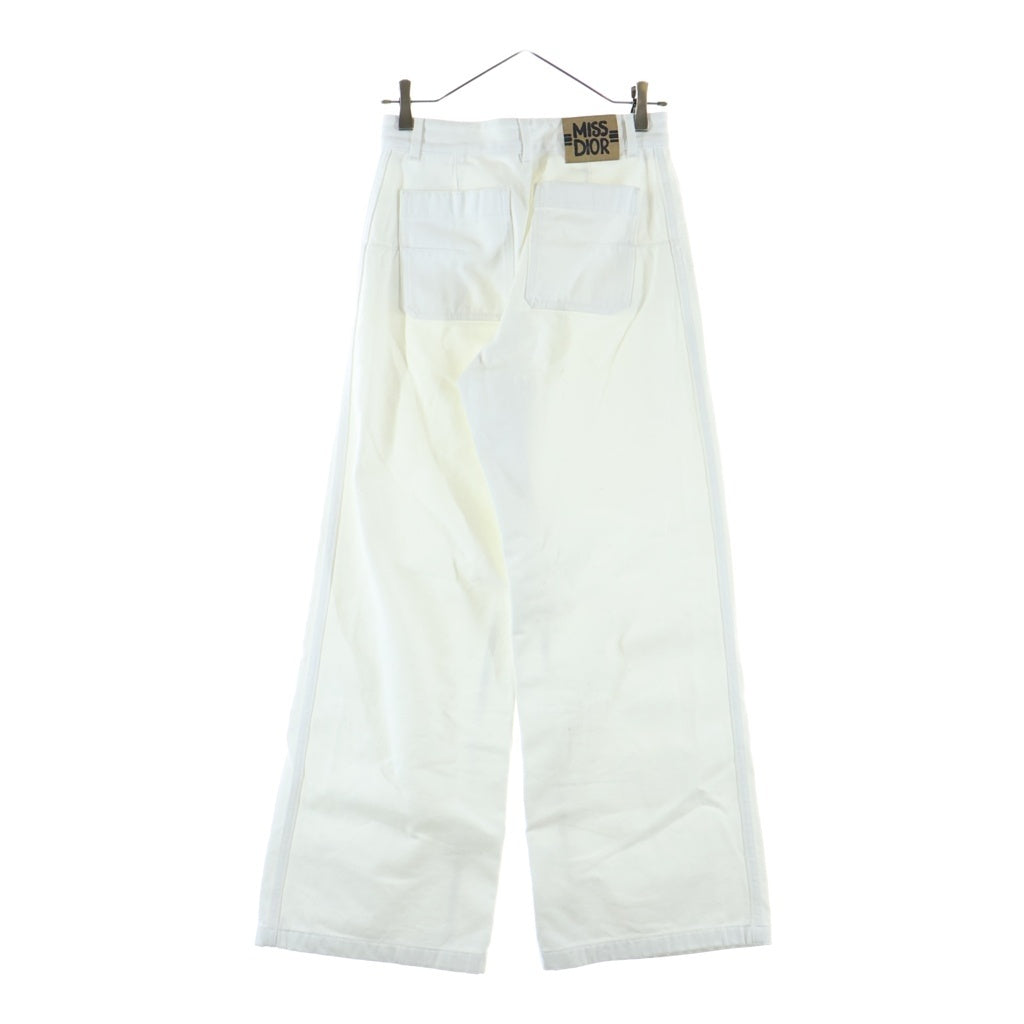 Christian Dior(クリスチャンディオール) Miss Dior Graffiti Denim Pants ミス ディオール グラフィティ デニムパンツ ジーンズ ロゴ ホワイト 452P04A3387 レディース