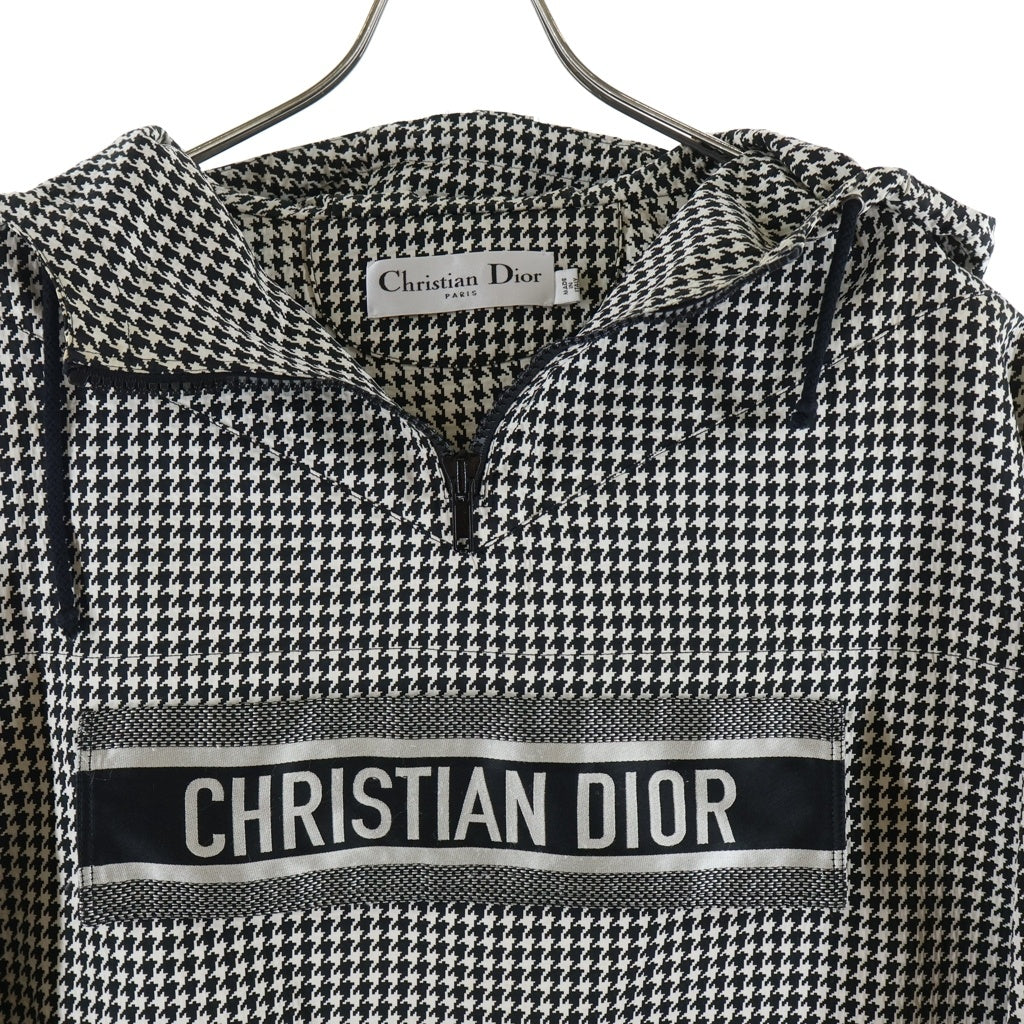 Christian Dior(クリスチャンディオール) ■オブリーク テクニカルタフタ フーディー アノラック ジャケット ホワイト×ブラック #XS レディース