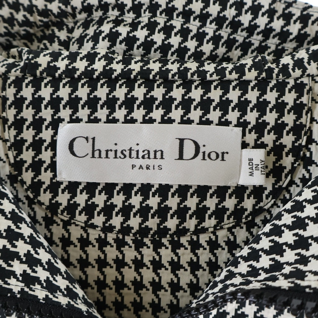 Christian Dior(クリスチャンディオール) ■オブリーク テクニカルタフタ フーディー アノラック ジャケット ホワイト×ブラック #XS レディース