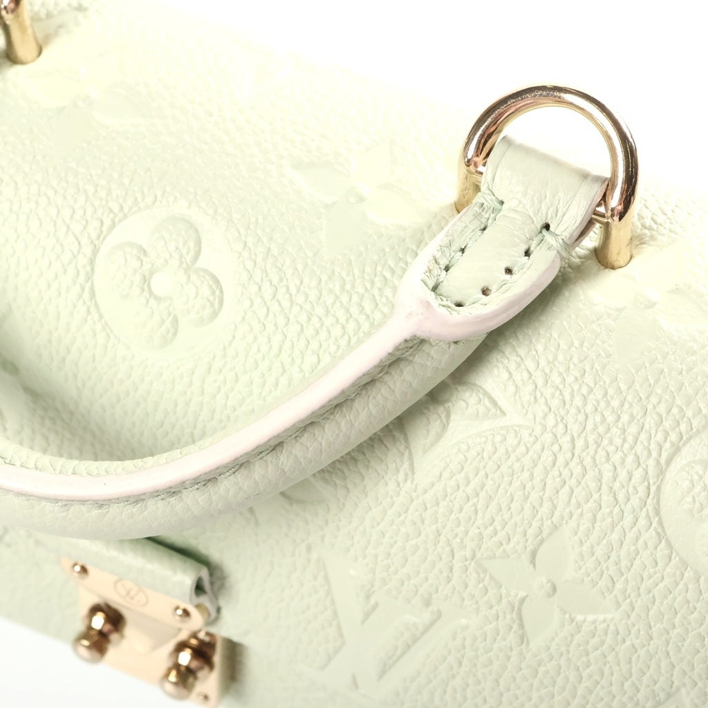 LOUIS VUITTON(ルイヴィトン) モノグラム アンプラント ナノ・マドレーヌ ハンドバッグ ショルダーバッグ レザー ライトグリーン M12145 ICタイプ レディース