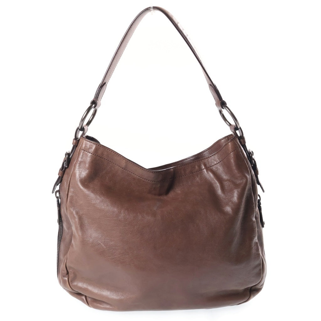 PRADA(プラダ) ロゴワンショルダーバッグ ハンドバッグ ブラウン レザー BR4901 レディース