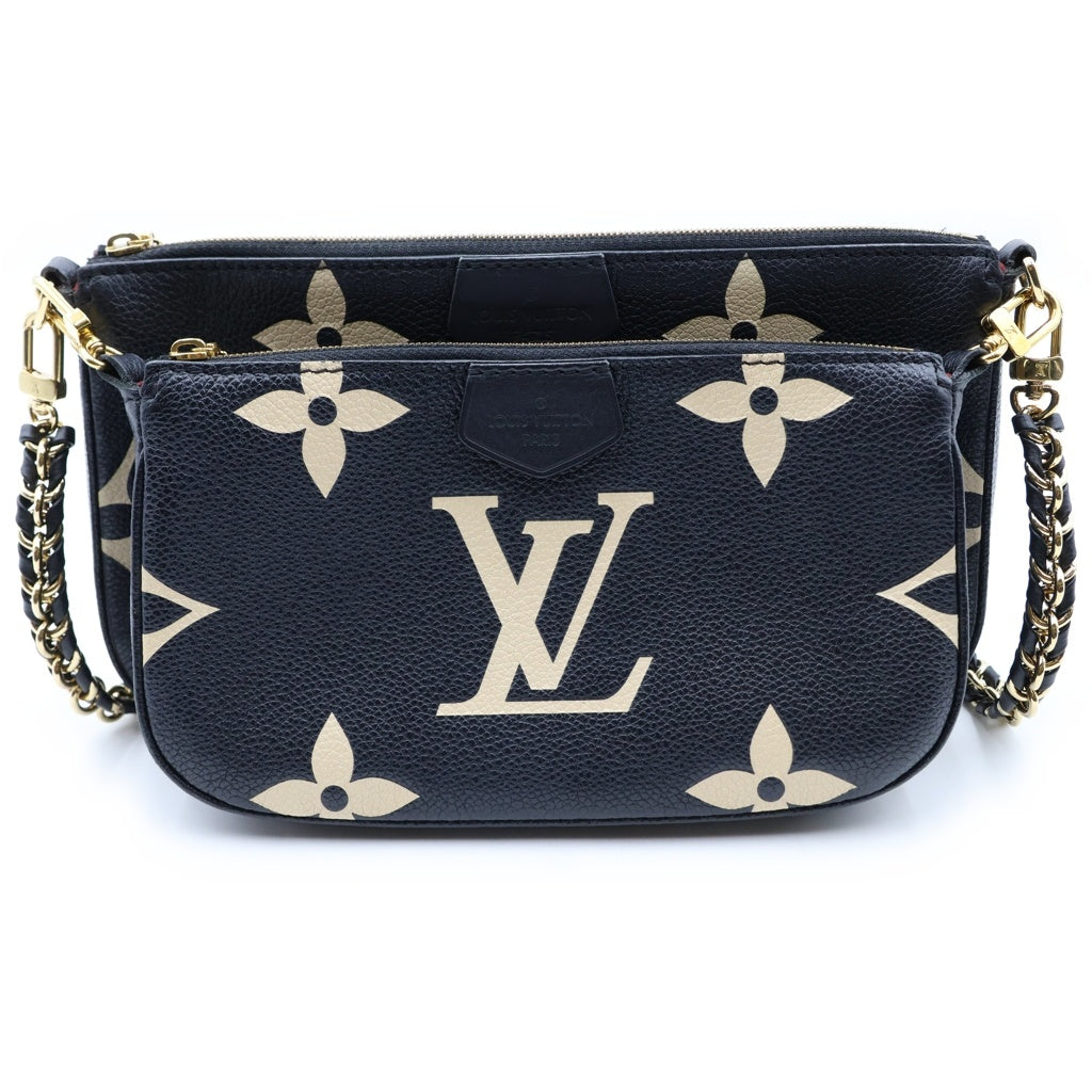 LOUIS VUITTON(ルイヴィトン) モノグラムアンプラント ミュルティポシェットアクセソワール ノワール×ベージュ M45777 レディース