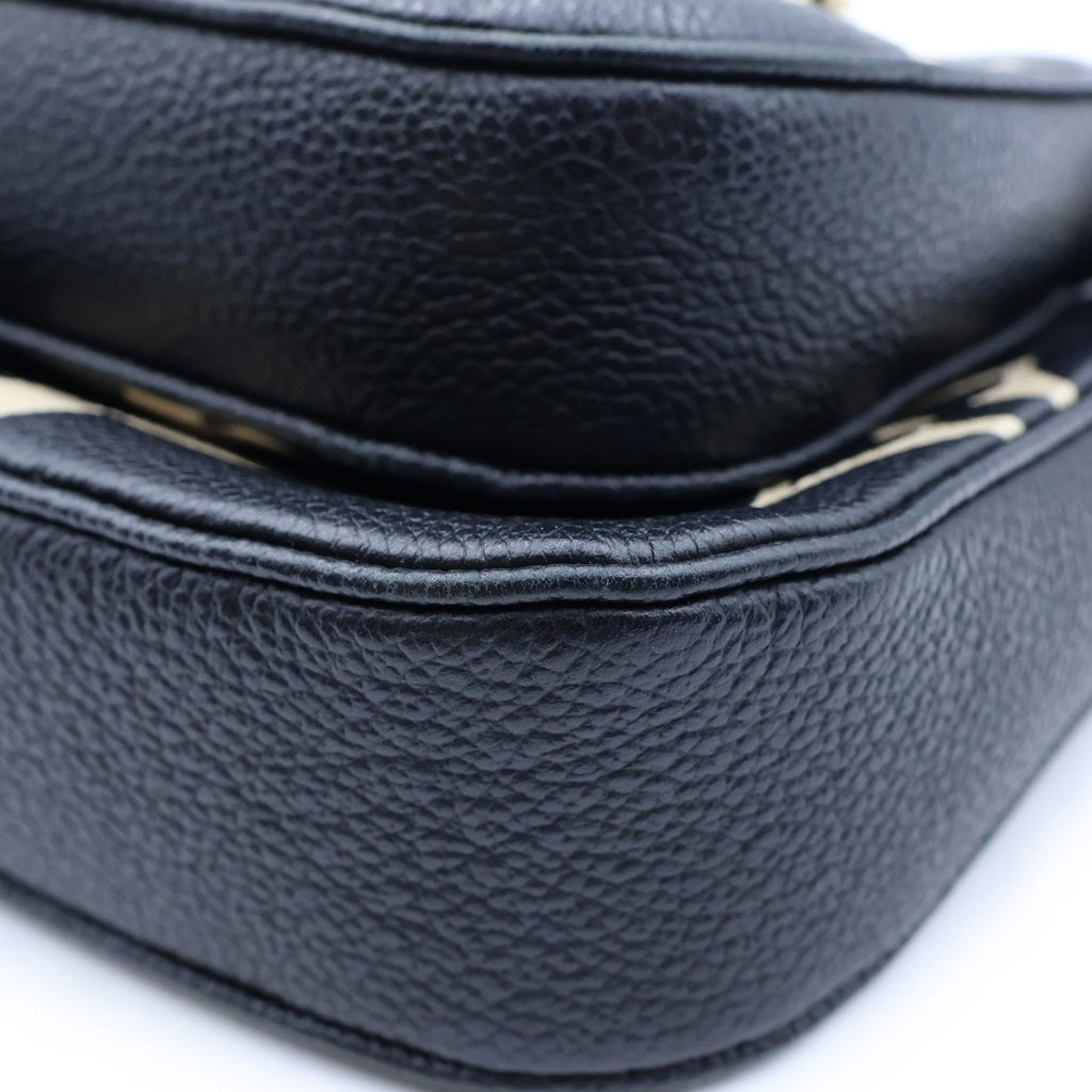 LOUIS VUITTON(ルイヴィトン) モノグラムアンプラント ミュルティポシェットアクセソワール ノワール×ベージュ M45777 レディース