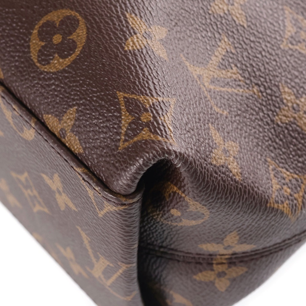 LOUIS VUITTON(ルイヴィトン) モノグラム テュイルリーブザス PVC レザー ハンドバッグ ブラウン ゴールド金具 M43157 レディース