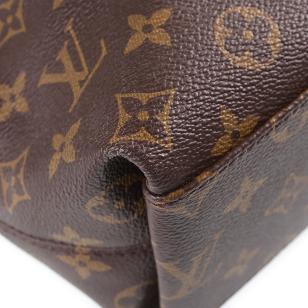 LOUIS VUITTON(ルイヴィトン) モノグラム テュイルリーブザス PVC レザー ハンドバッグ ブラウン ゴールド金具 M43157 レディース