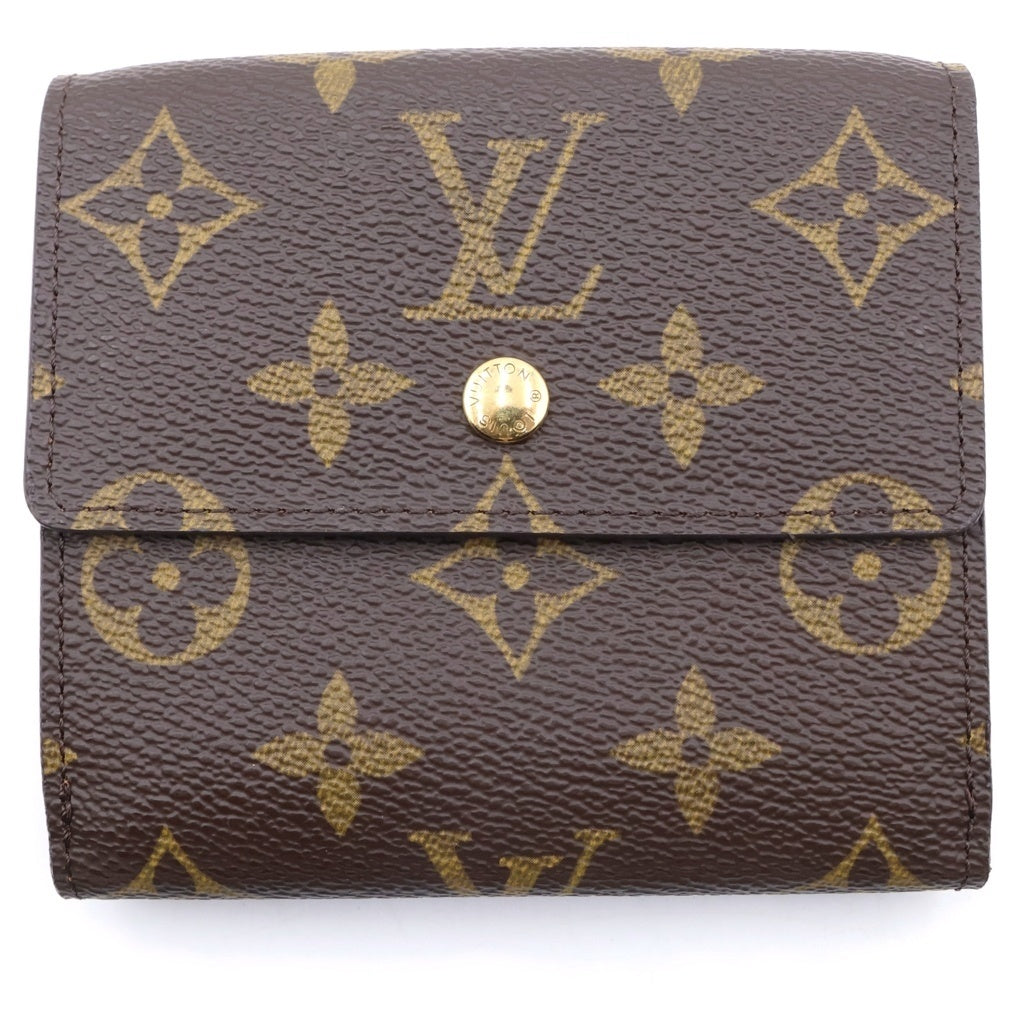 LOUIS VUITTON(ルイヴィトン) モノグラム ポルトモネ・ビエ・カルトクレディ コンパクトジップ 財布 ブラウン PVC×レザー M61652 レディース