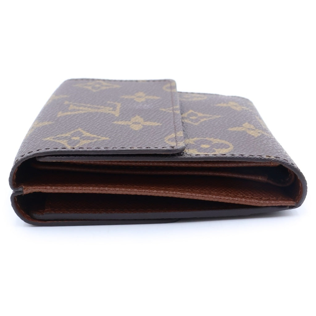 LOUIS VUITTON(ルイヴィトン) モノグラム ポルトモネ・ビエ・カルトクレディ コンパクトジップ 財布 ブラウン PVC×レザー M61652 レディース