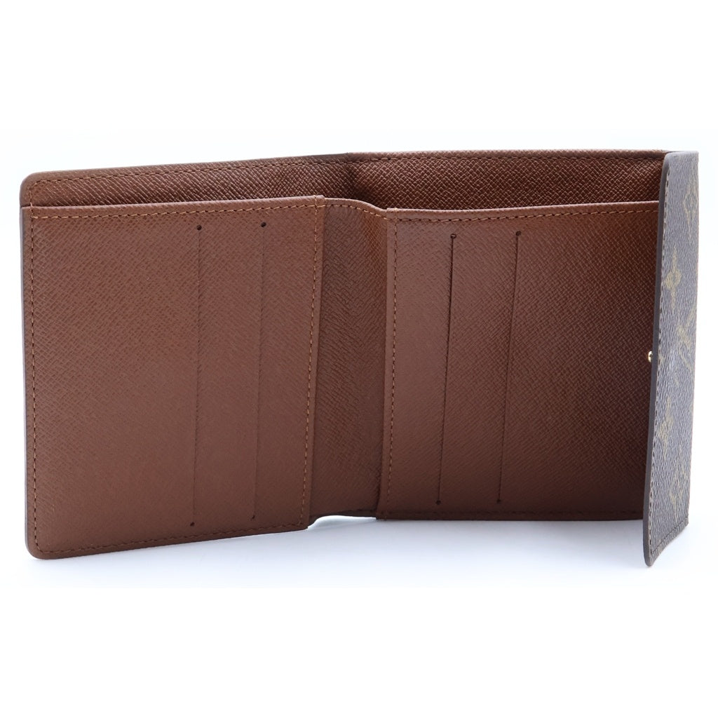 LOUIS VUITTON(ルイヴィトン) モノグラム ポルトモネ・ビエ・カルトクレディ コンパクトジップ 財布 ブラウン PVC×レザー M61652 レディース