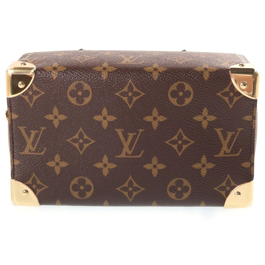 LOUIS VUITTON(ルイヴィトン) モノグラムリバース スピーディ トランク20 PVC レザー 2WAY ハンド チェーンショルダーバッグ ブラウン ゴールド金具 M13146 RFID レディース