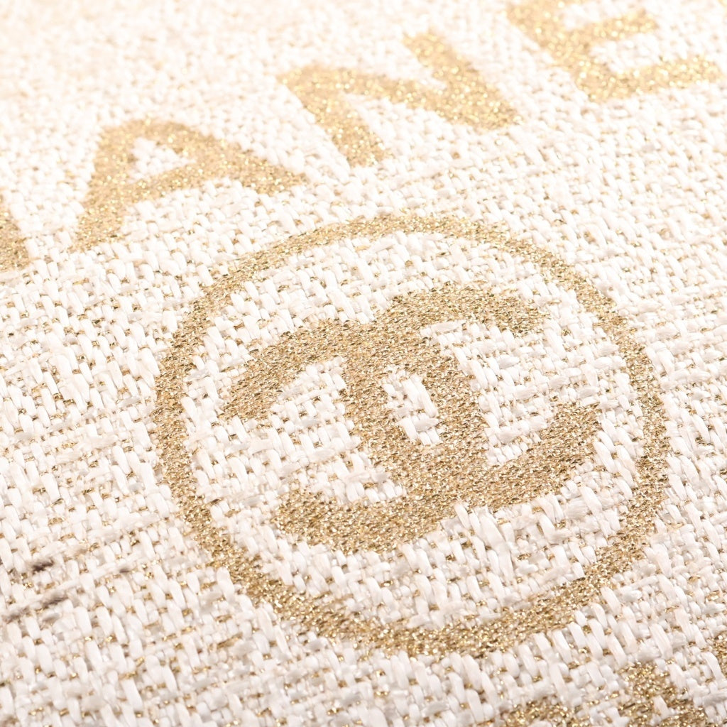 CHANEL(シャネル) ココマーク ドーヴィルPM ハンドバッグ トートバッグ ツイード×レザー アイボリー ゴールド金具 プレートA66939 レディース