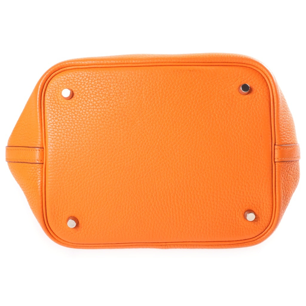 HERMES(エルメス) ピコタンMM ハンドバッグ オレンジ トリヨンクレマンス シルバー金具 □H刻印 レディース