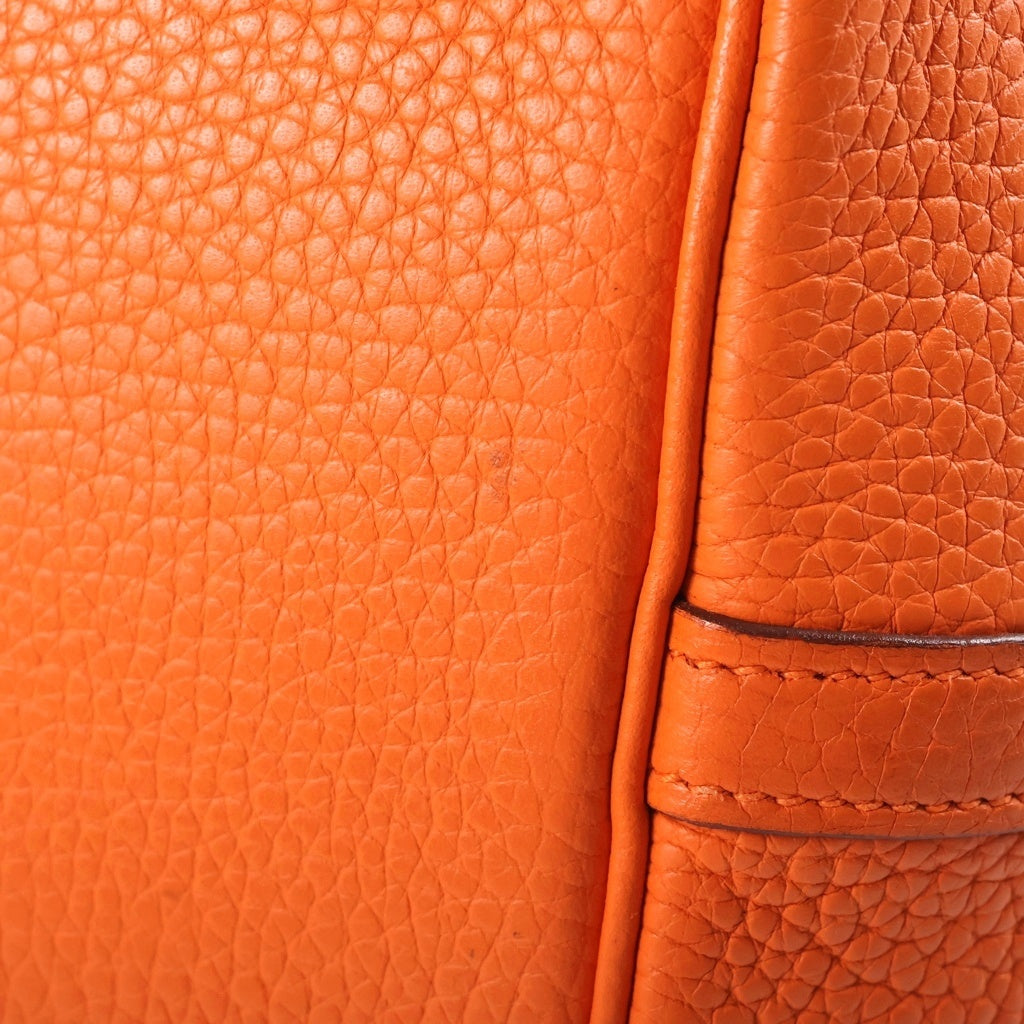 HERMES(エルメス) ピコタンMM ハンドバッグ オレンジ トリヨンクレマンス シルバー金具 □H刻印 レディース