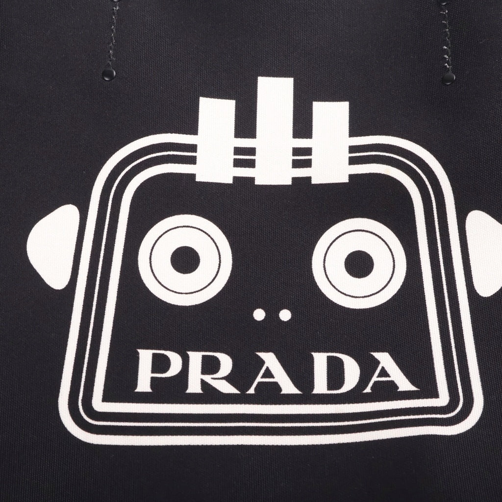 PRADA(プラダ) ロボット トートバッグ ハンドバッグ ブラック×レッド キャンバス×レザー1BG220 レディース