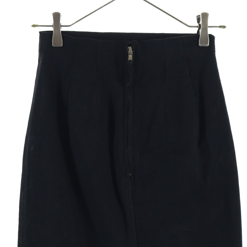 Rick Owens(リックオウエンス) 24SS Lido Dirt Pillar Denim Maxi Skirt リド ダート ピラー デニム タイトロング スカート ブラック レディース RO01D2344-SBB