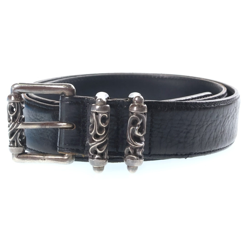 CHROME HEARTS(クロムハーツ) BLT ROLLER 3PC1.5inch 3PCローラーバックル レザーベルト シルバー BCA357