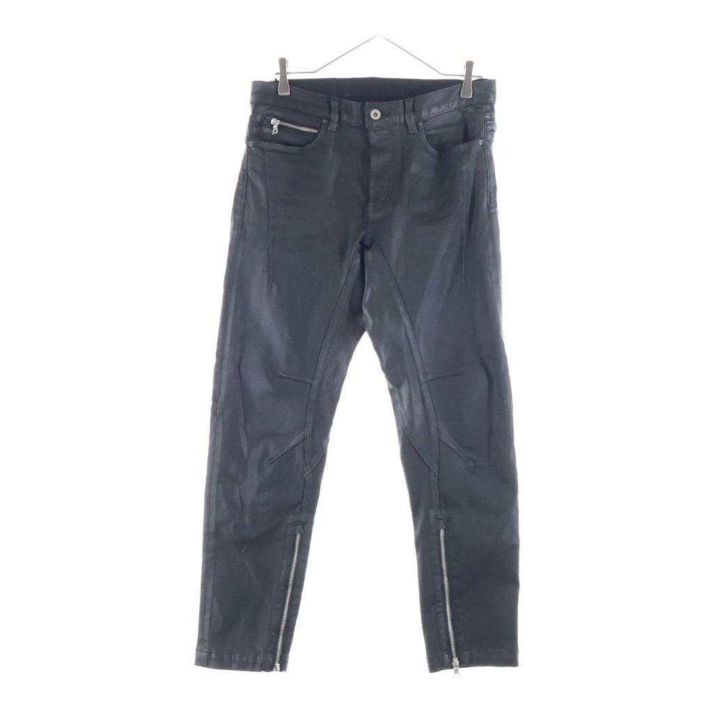 5351 POUR LES HOMMES(5351プールオム) ジップデザイン コーティング加工 バイカー スキニー デニムパンツ ブラック 0249-00-59004-2-3