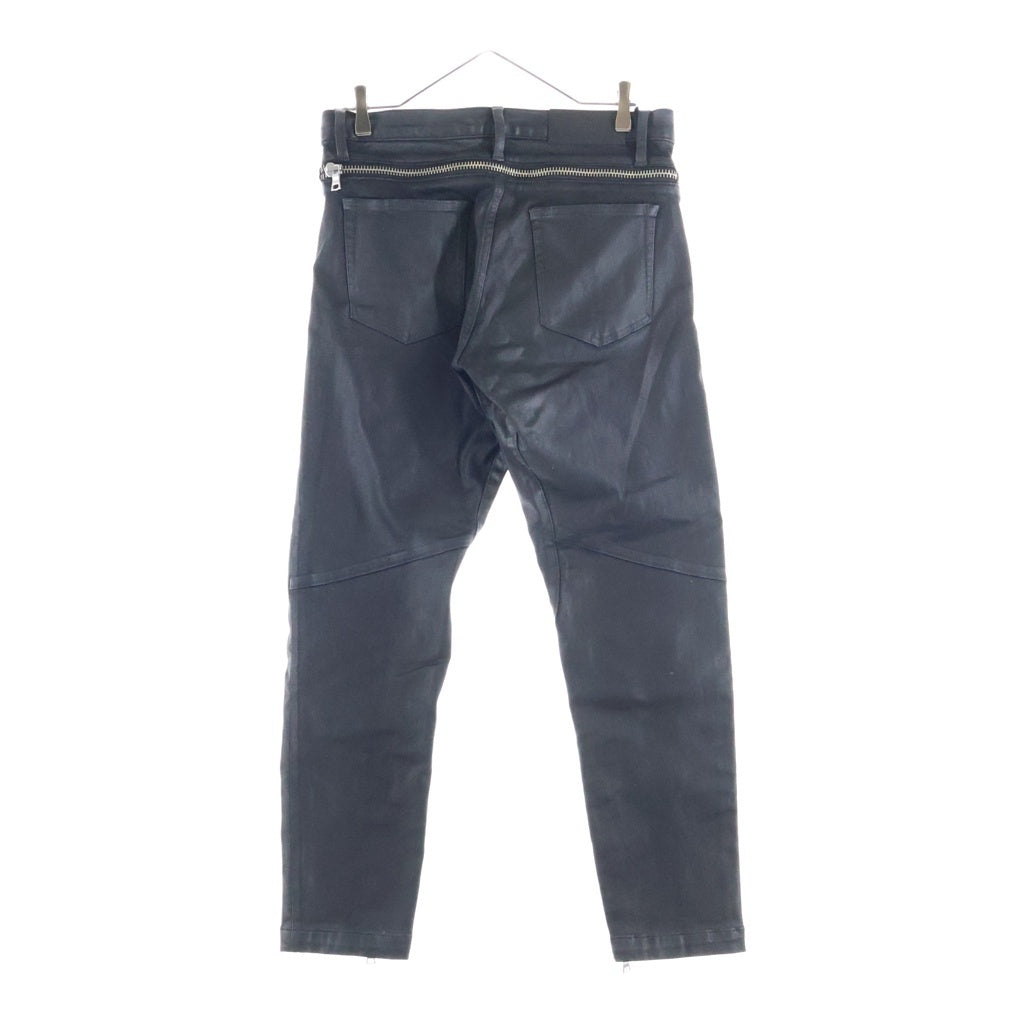 5351 POUR LES HOMMES(5351プールオム) ジップデザイン コーティング加工 バイカー スキニー デニムパンツ ブラック 0249-00-59004-2-3