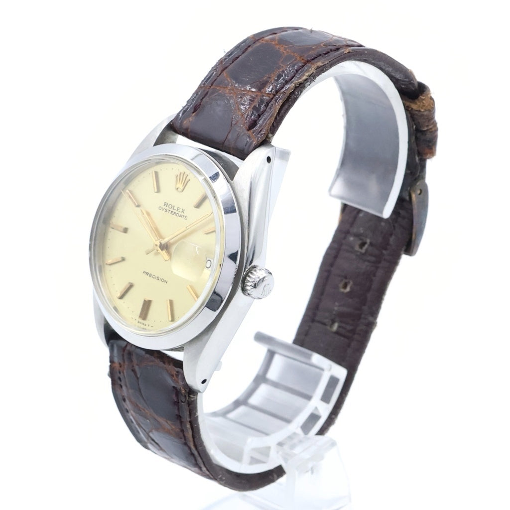 ROLEX(ロレックス) オイスターデイト シャンパン文字盤 SS/手巻き 6694