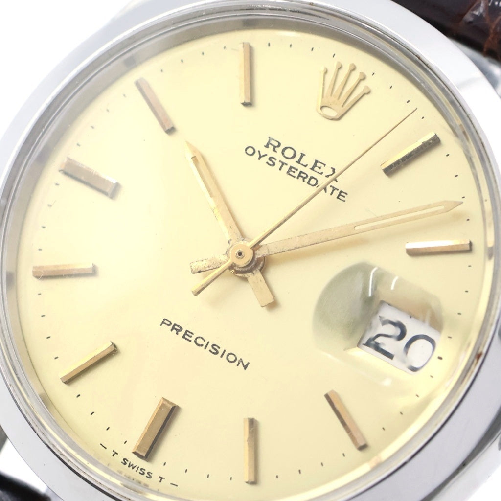 ROLEX(ロレックス) オイスターデイト シャンパン文字盤 SS/手巻き 6694