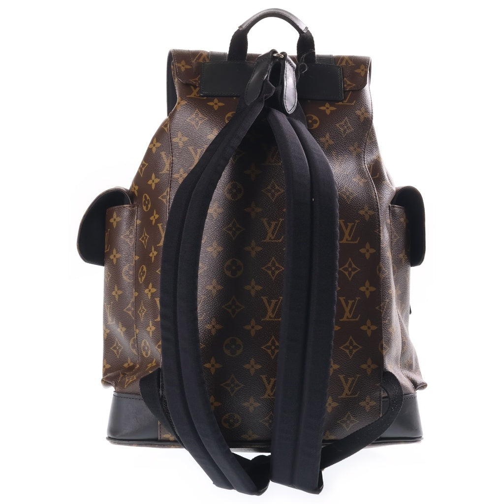 LOUIS VUITTON(ルイヴィトン) モノグラムマカサー クリストファー MM PVC レザー バックパック リュックサック ブラウン M43735 レディース