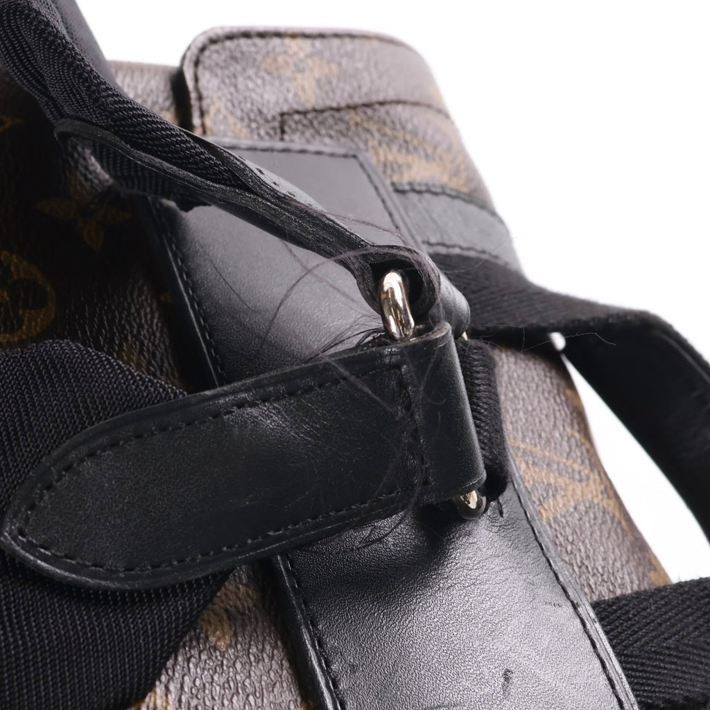 LOUIS VUITTON(ルイヴィトン) モノグラムマカサー クリストファー MM PVC レザー バックパック リュックサック ブラウン M43735 レディース