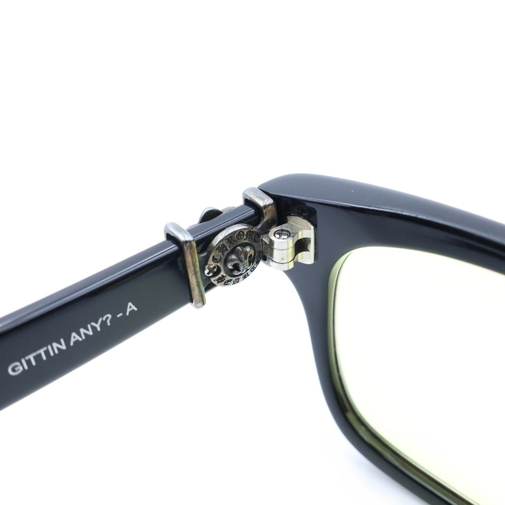 CHROME HEARTS(クロムハーツ) GITTIN ANY?-A ギッティンエニー フレア スクエアフレーム カラーレンズ サングラス メガネ 眼鏡 アイウェア ブラック