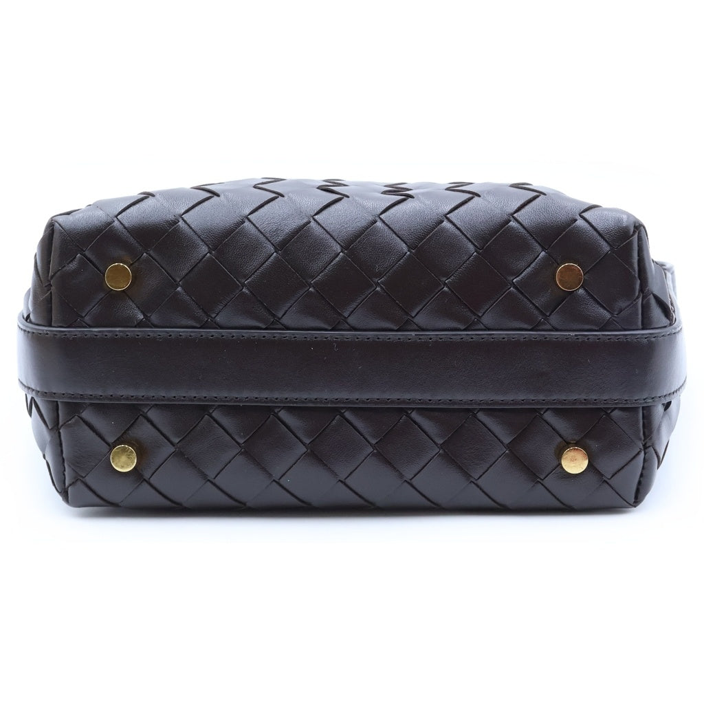 BOTTEGA VENETA(ボッテガヴェネタ) イントレチャート ウォレス ハンドバッグ ブラウン カーフレザー 754443 レディース