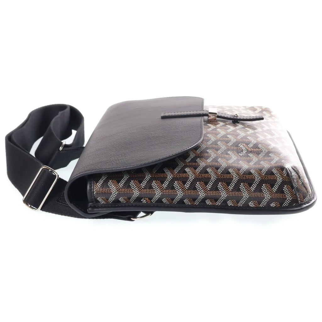 GOYARD(ゴヤール) クルシエ メッセンジャーバッグ ショルダーバック PVCレザー ブラック/ブラウン