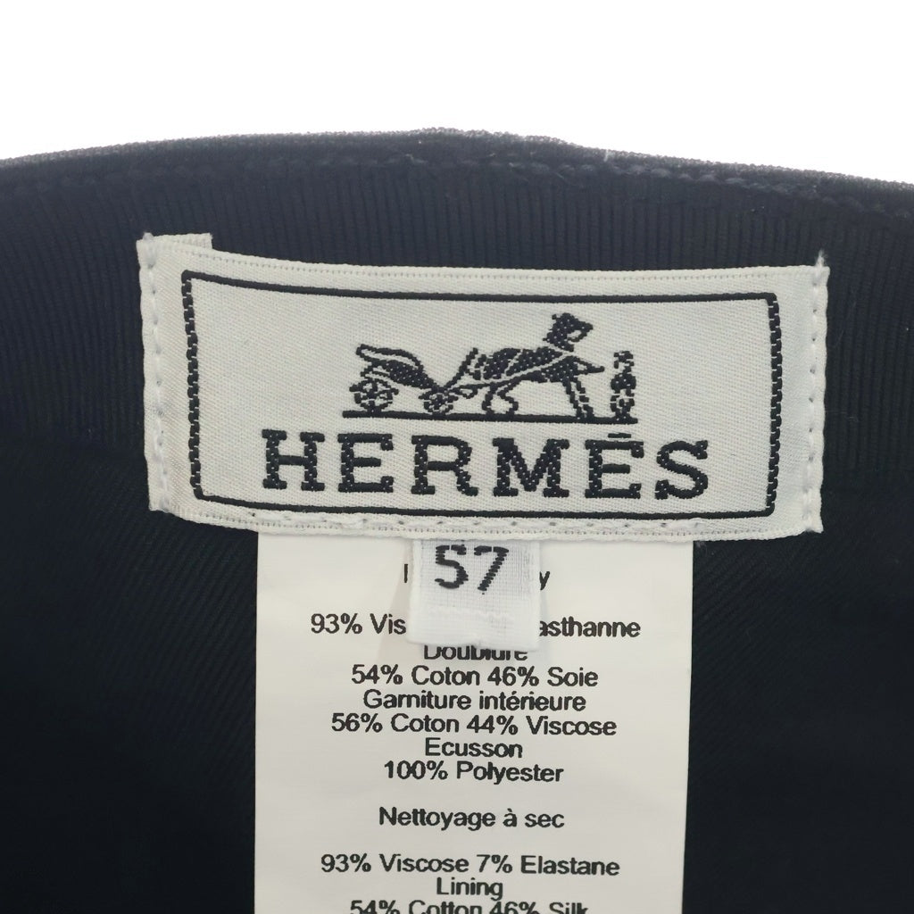 HERMES(エルメス) テス ミラノジャージー キャップ ブラック #57 H251067N レディース