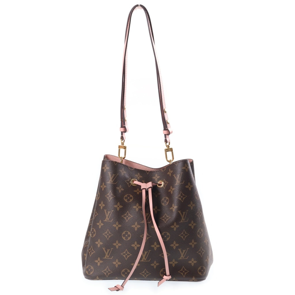 LOUIS VUITTON(ルイヴィトン) モノグラム ネオノエ ショルダーバッグ ハンドバッグ ブラウン×ローズプードル M44022 レディース