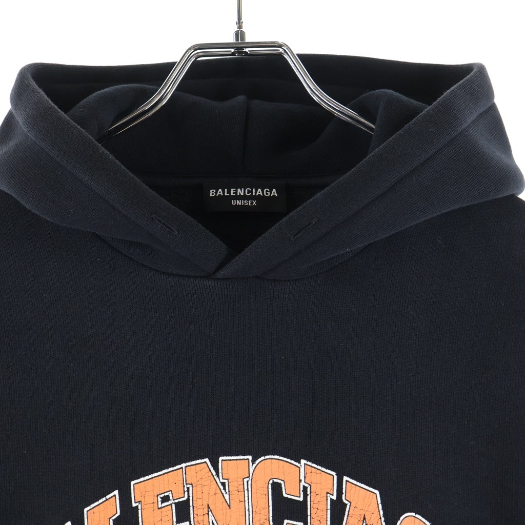 BALENCIAGA(バレンシアガ) 22AW プリント プルオーバーパーカー フーディー ブラック #L 570811 TLVJ3