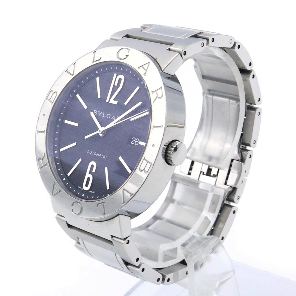 BVLGARI(ブルガリ) ブルガリブルガリ 黒文字盤 ステンレス 自動巻き 腕時計 シルバー BB42SSAUTO