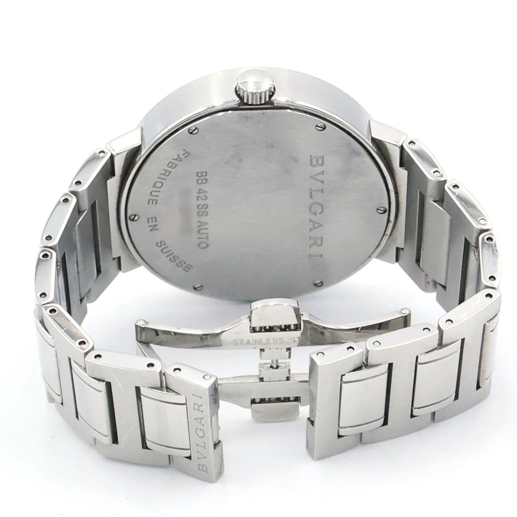 BVLGARI(ブルガリ) ブルガリブルガリ 黒文字盤 ステンレス 自動巻き 腕時計 シルバー BB42SSAUTO