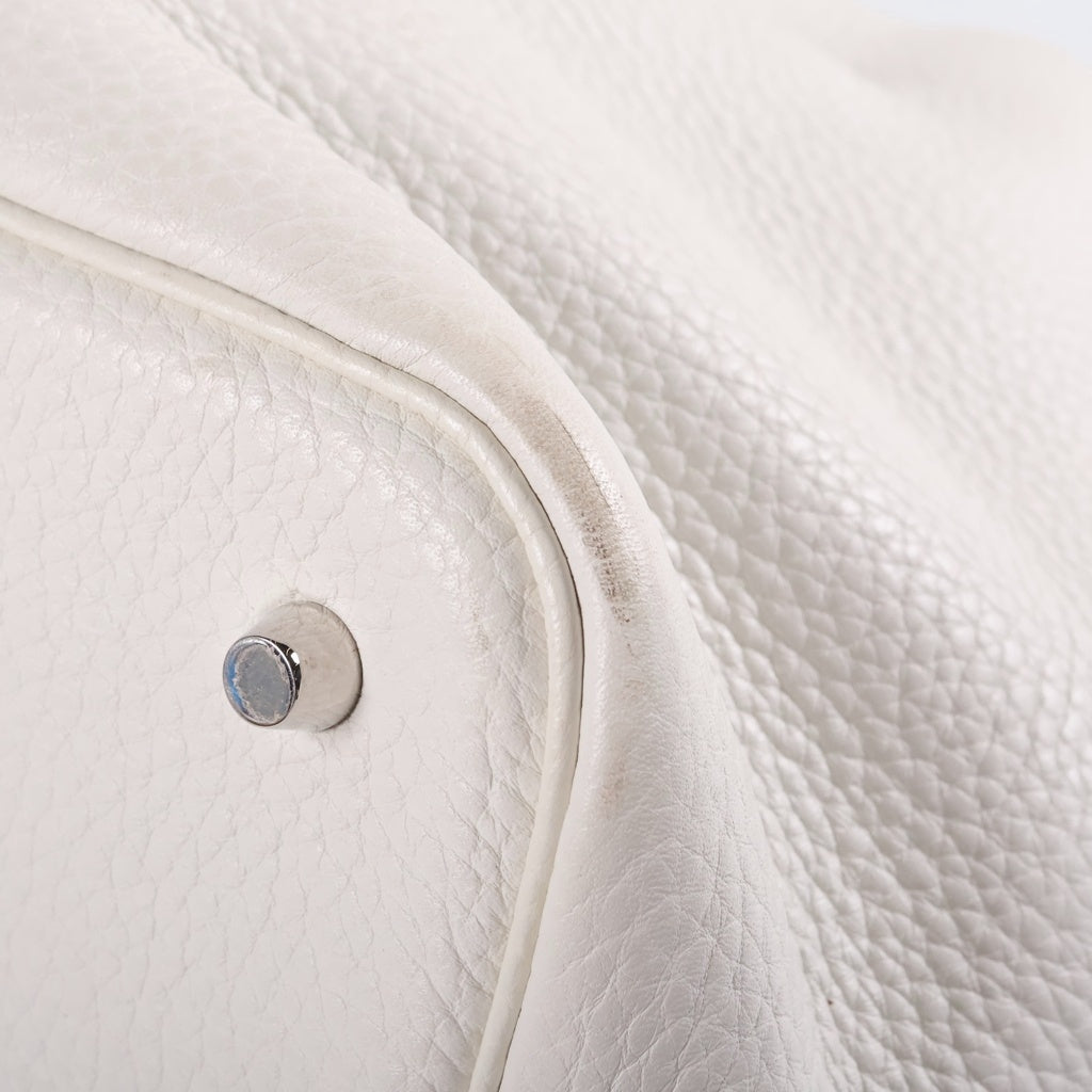 HERMES(エルメス) ピコタンロック MM ハンドバック シルバー金具 トリヨンクレマンス ホワイト A刻印 レディース