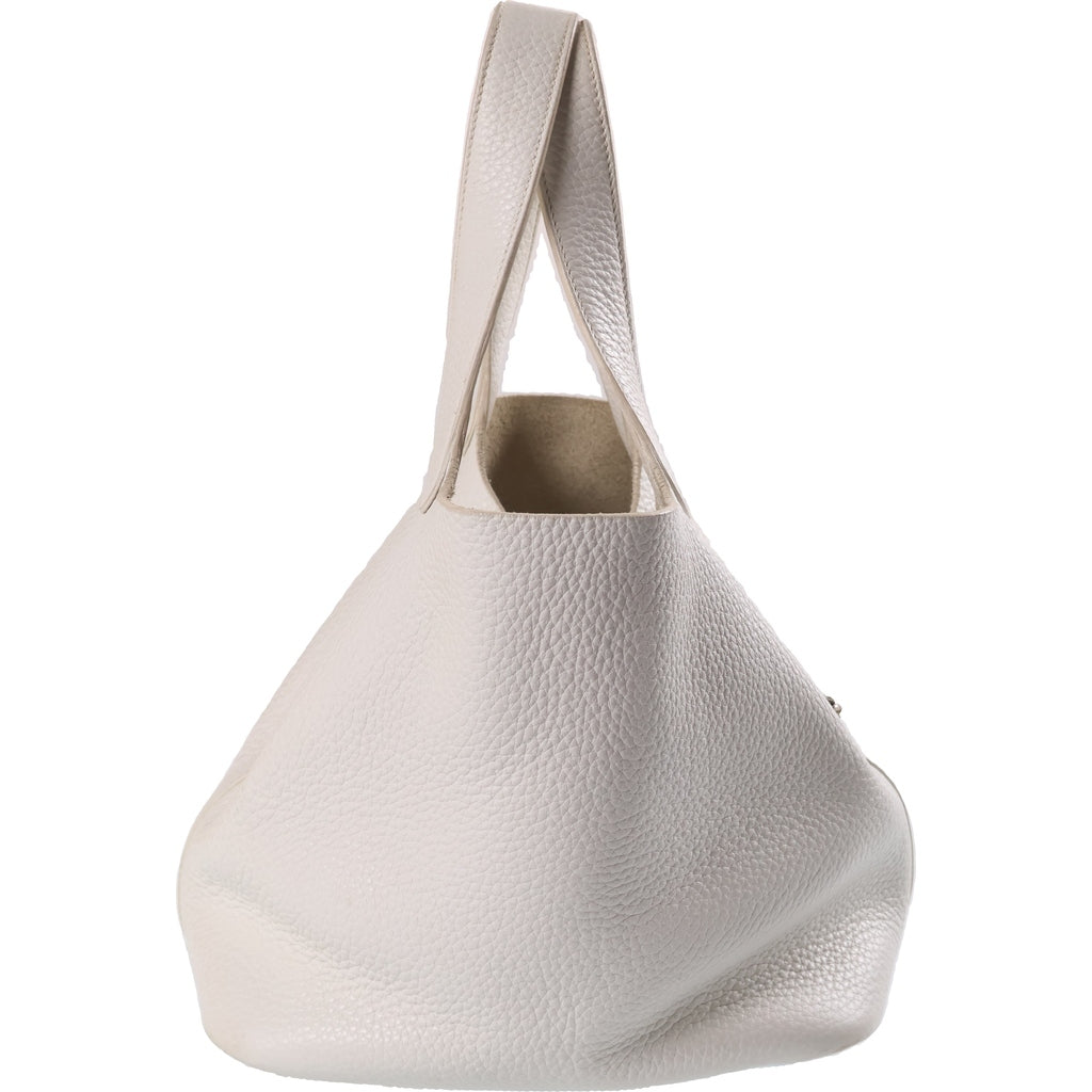 HERMES(エルメス) ピコタンロック MM ハンドバック シルバー金具 トリヨンクレマンス ホワイト A刻印 レディース